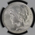 1924 Peace Dollar Strike Thru Error S$1 NGC MS63