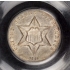 1861 3CS Three Cent Silver PCGS AU58