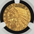 1909-D Indian $5 NGC MS64 Gold 