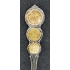 1904 Louisiana Purchase Expo Commemerative Spoon W/ Gold 1903 Jefferson Dollar, 1/2 & 1/4 Louisiana Gold Token