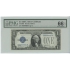 1928A $1 Silver certificate FR#1601 PMG 66 EPQ Gem Unc Serial # 00000065