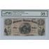 1858 $1 Farmer's & Drover's Bank Indiana Petersburg IN520G2a PMG AU58 NET Choice About Uncirculated