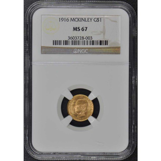 MCKINLEY 1916 Gold Commemorative G$1 NGC MS67