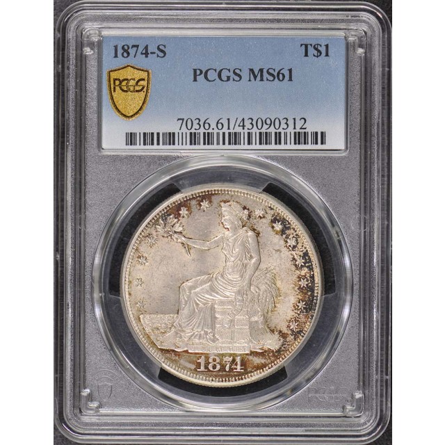 1874-S T$1 Trade Dollar PCGS MS61