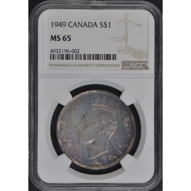 1949 CANADA S$1 NGC MS65