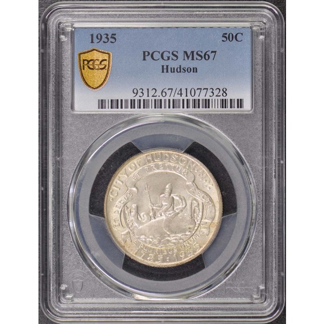 HUDSON 1935 50C Silver Commemorative PCGS MS67