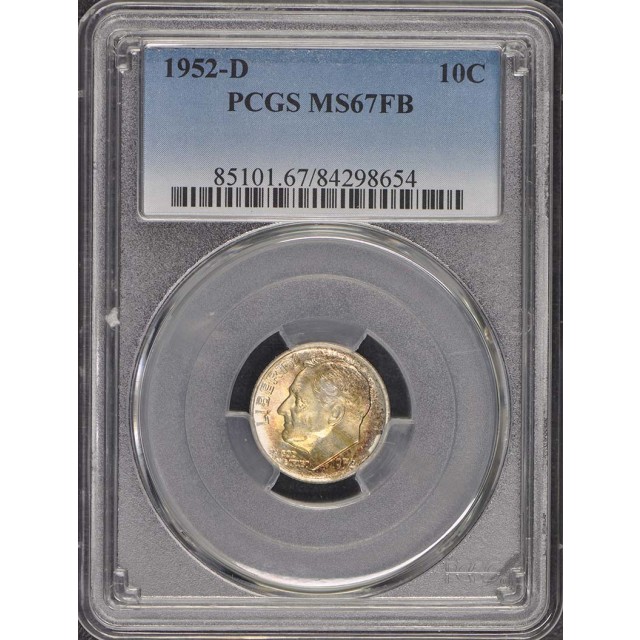 1952-D 10C Roosevelt Dime PCGS MS67FB