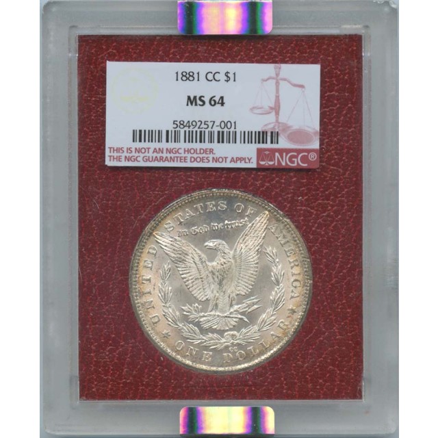 1881-CC $1 Morgan Dollar Paramount   NGC MS64