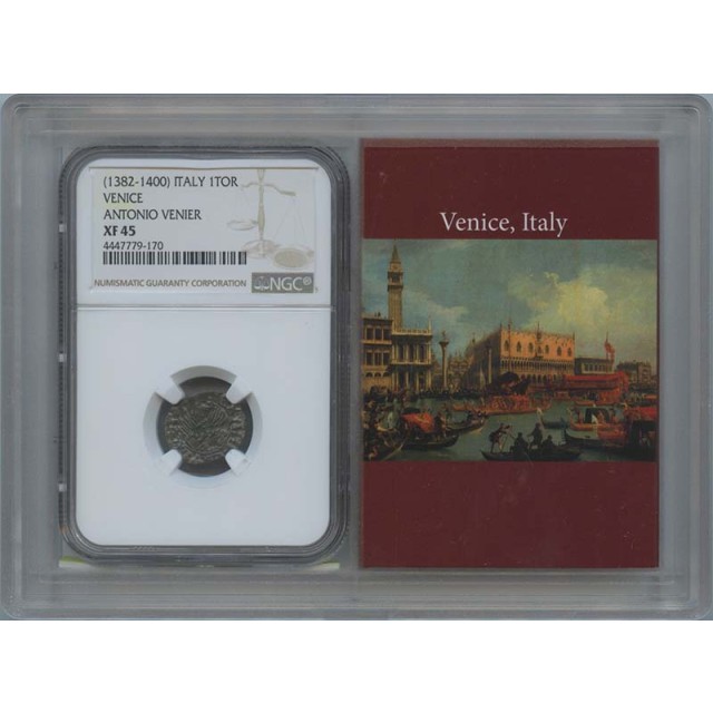 1382-1400 Venice Italy 1 TOR Antonio Venier NGC XF45 Story Vault