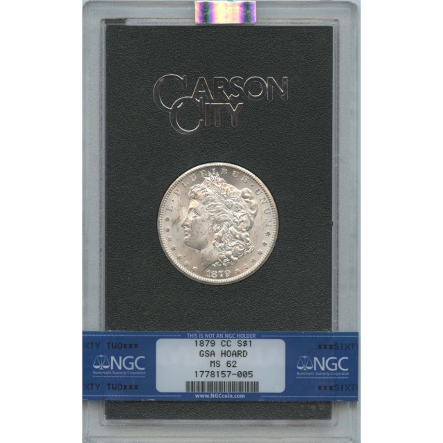1879-CC Morgan Dollar GSA HOARD S$1 NGC MS62