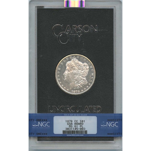 1878-CC Morgan Dollar GSA HOARD S$1 NGC MS61PL