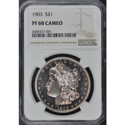 1903 Morgan Dollar S$1 NGC PR68CAM Finest Known