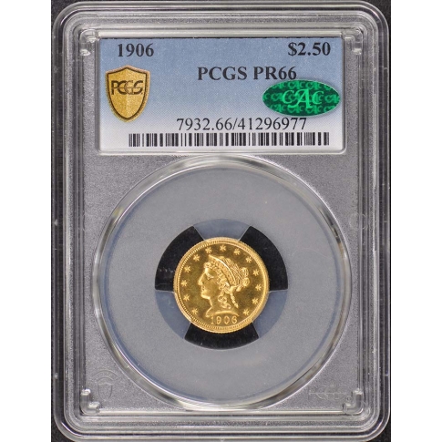 1906 $2.50 Liberty Head Quarter Eagle PCGS PR66 (CAC)
