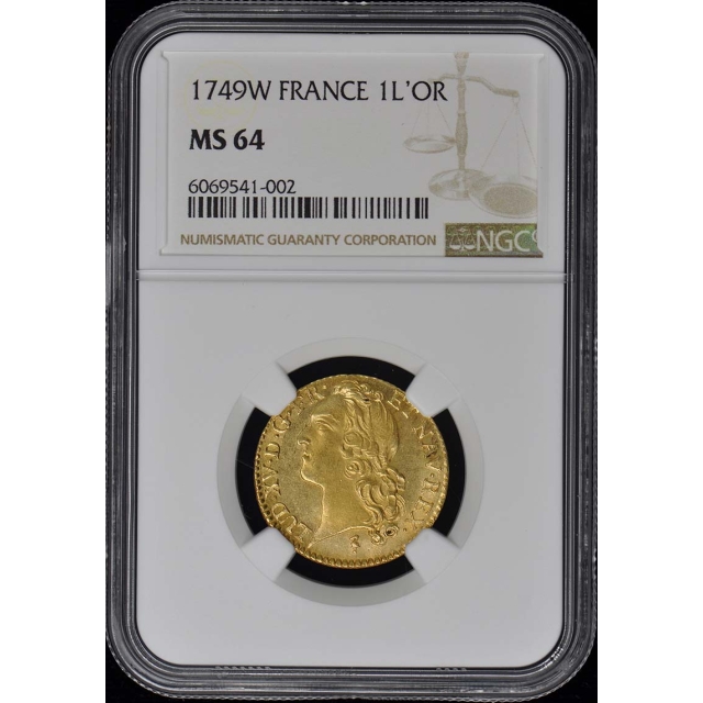 1749W FRANCE Louis Gold 1L'OR NGC MS64