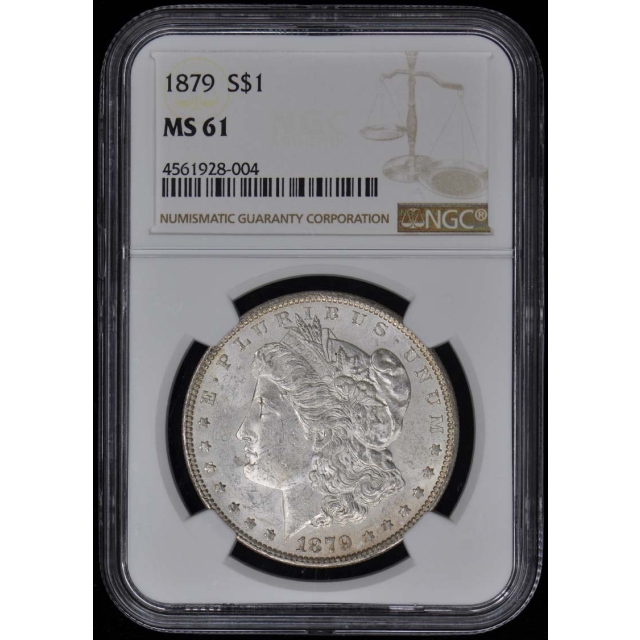 1879 Morgan Dollar S$1 NGC MS61