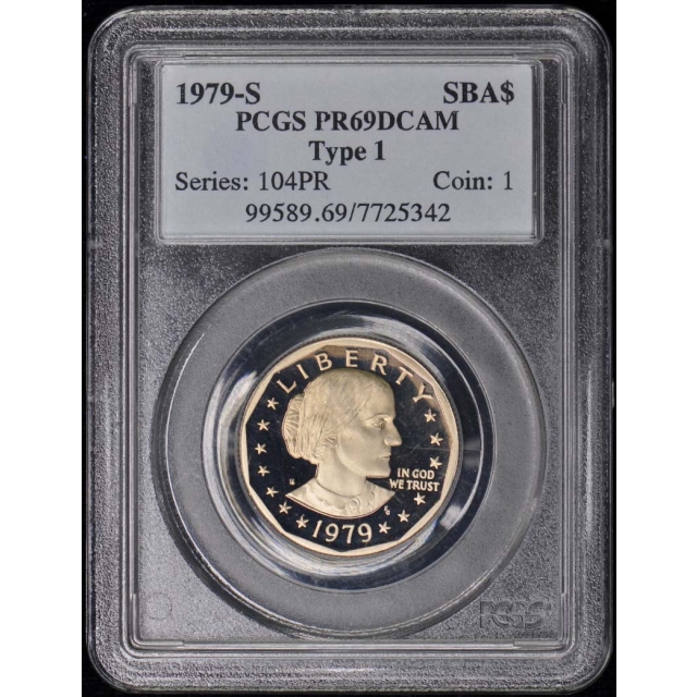 1979-S SBA$1 Type 1 Susan B. Anthony Dollar PCGS PR69DCAM