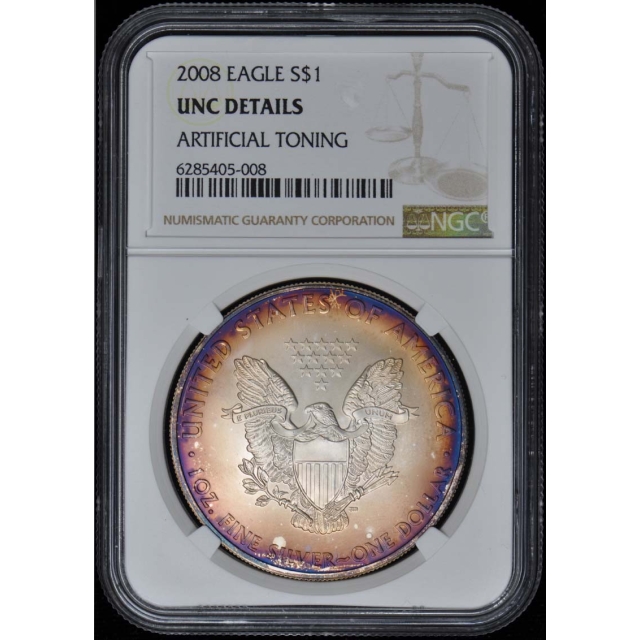 2008 EAGLE S$1 NGC Toned UNC Details