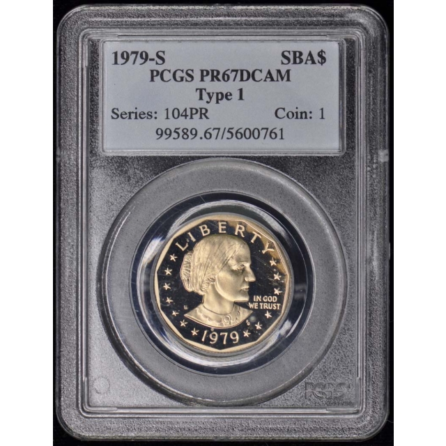 1979-S SBA$1 Type 1 Susan B. Anthony Dollar PCGS PR67DCAM