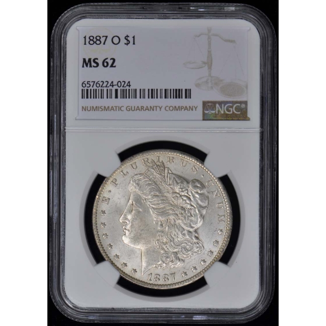 1887-O Morgan Dollar S$1 NGC MS62