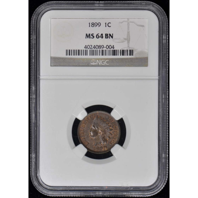 1899 Bronze Indian Cent 1C NGC MS64BN