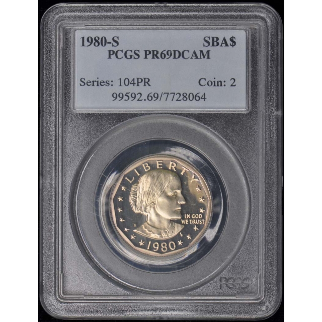 1980-S SBA$1 Susan B. Anthony Dollar PCGS PR69DCAM