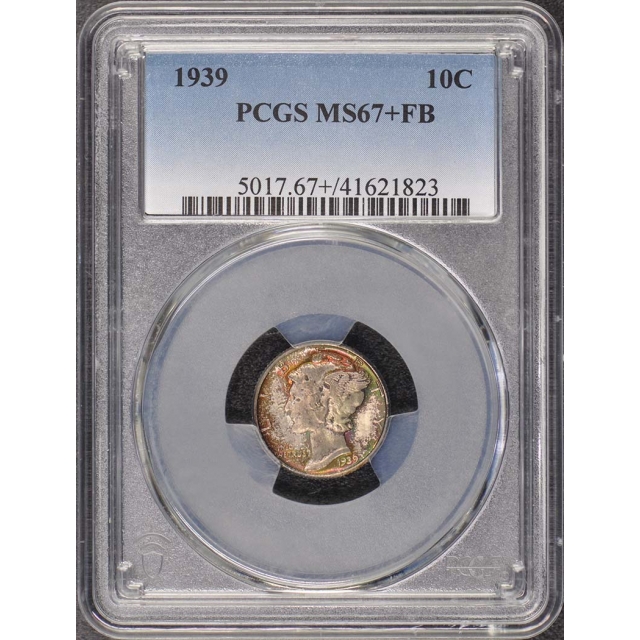 1939 10C Mercury Dime PCGS MS67+FB