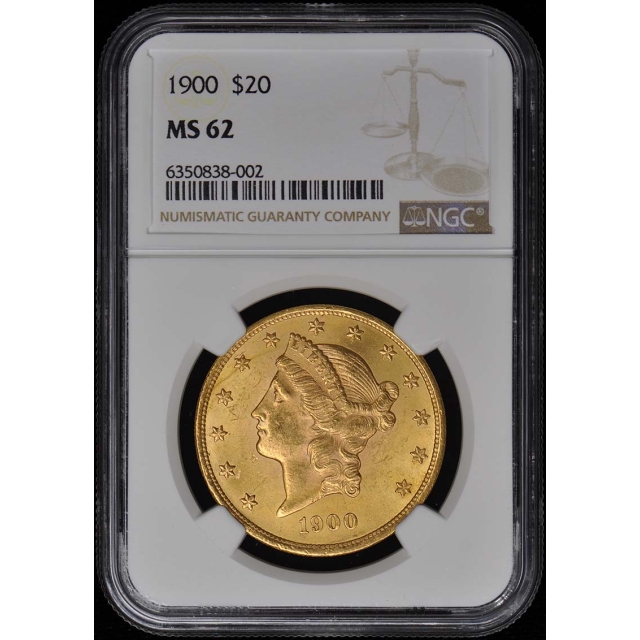 1900 Liberty Double Eagle Gold $20 NGC MS62