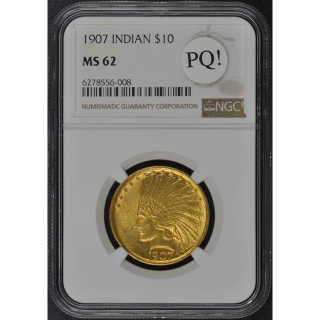 1907 Indian $10 NGC MS62