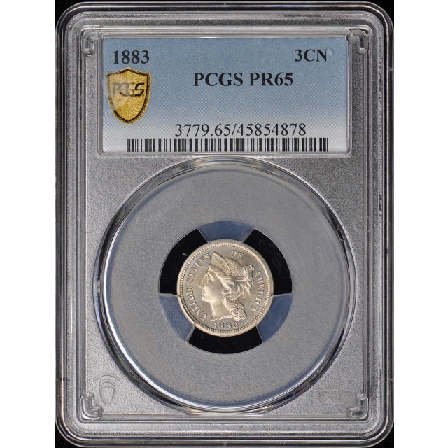 1883 3CN Three Cent Nickel PCGS PR65