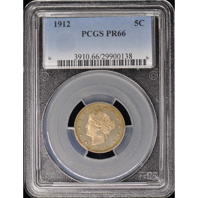 1912 5C Liberty Nickel PCGS PR66