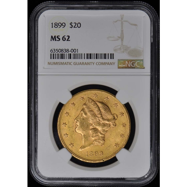 1899 Liberty Double Eagle Gold $20 NGC MS62