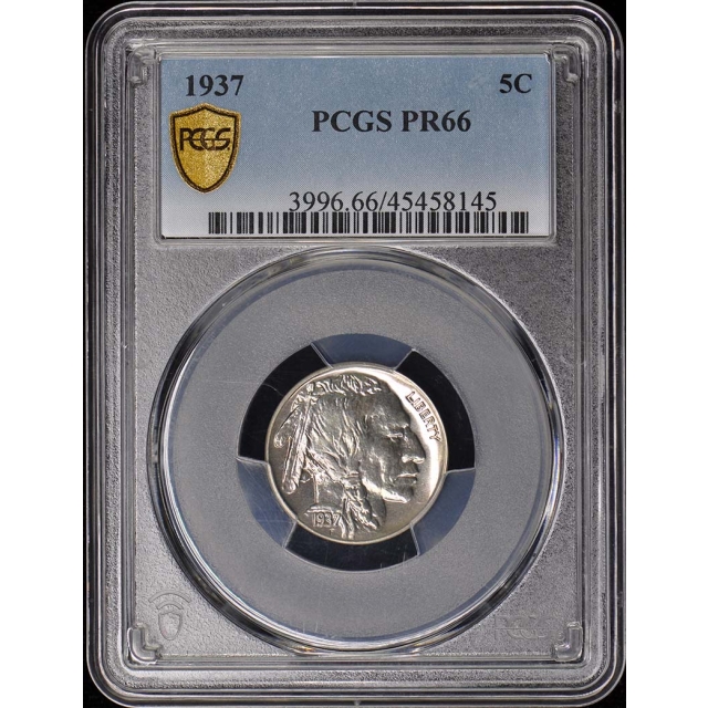 1937 5C Buffalo Nickel PCGS PR66