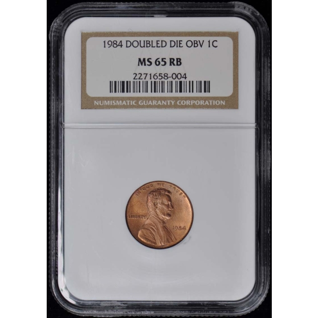 1984 DOUBLED DIE OBV Memorial Lincoln Cent 1C NGC MS65RB