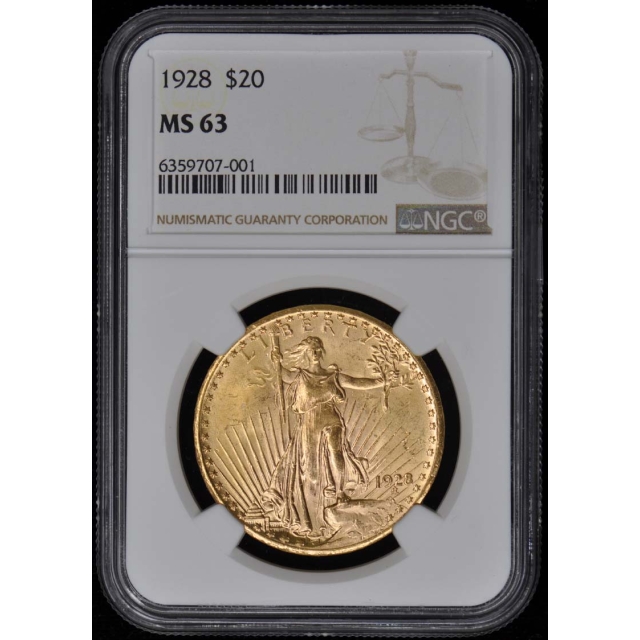 1928 Saint-Gaudens $20 NGC MS63