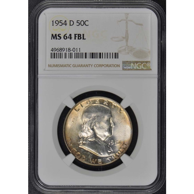 1954-D Franklin Half Dollar 50C NGC MS64FBL