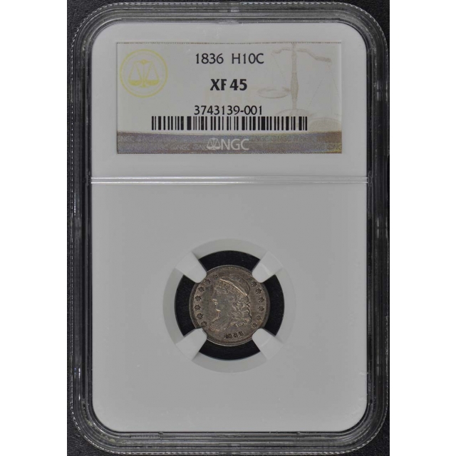 1836 Capped Bust Half Dime H10C NGC XF45