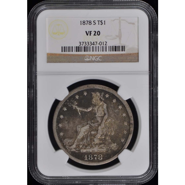 1878-S Trade Dollar T$1 NGC VF20