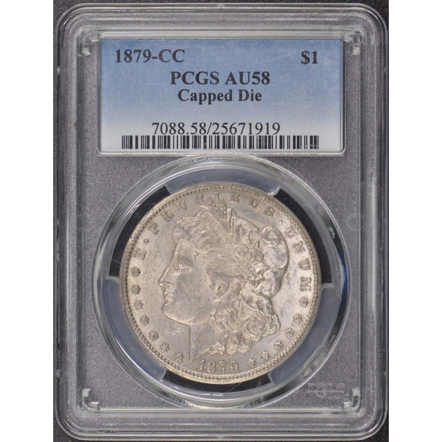 1879-CC $1 Capped Die Morgan Dollar PCGS AU58
