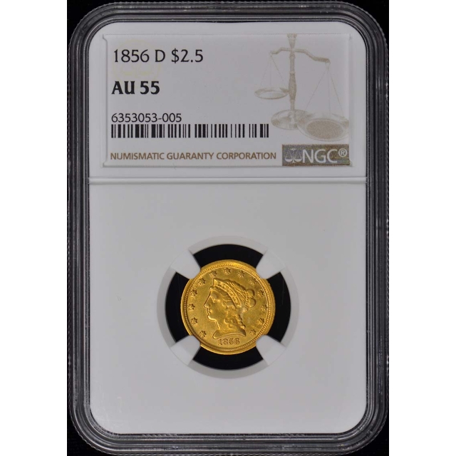 1856-D Quarter Eagle $2.50 NGC AU55