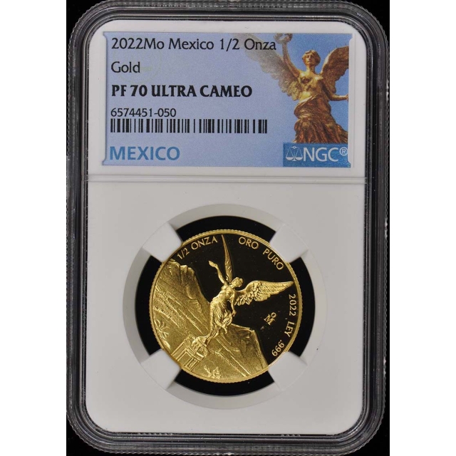 2022 Mo Mexico 1/2 Onza Gold Libertad NGC PF70 