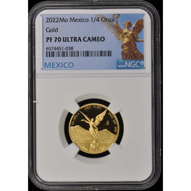 2022 Mo Mexico 1/4Onza Gold Libertad NGC PF70 