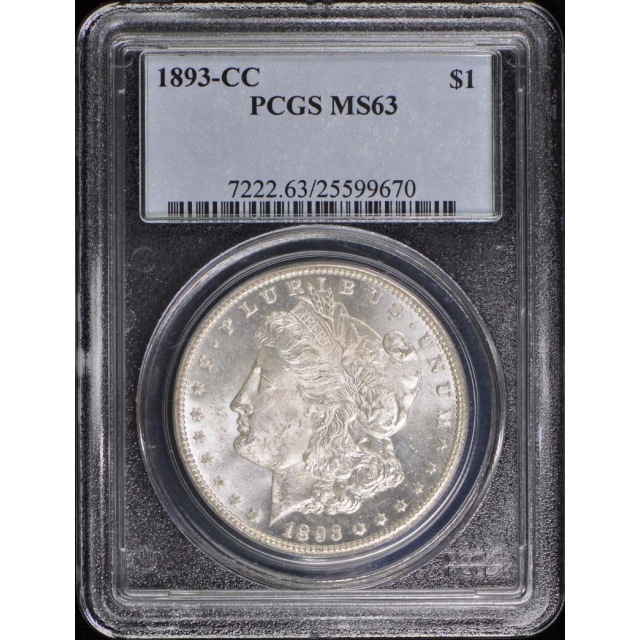 1893-CC $1 Morgan Dollar PCGS MS63