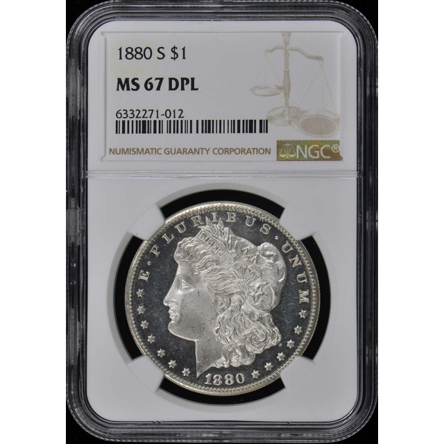 1880-S Morgan Dollar S$1 NGC MS67DMPL