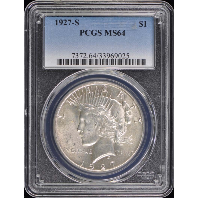 1927-S $1 Peace Dollar PCGS MS64