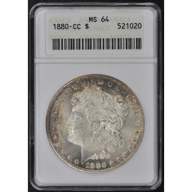 1880-CC $1 Morgan Dollar Old Holder ANACS MS64