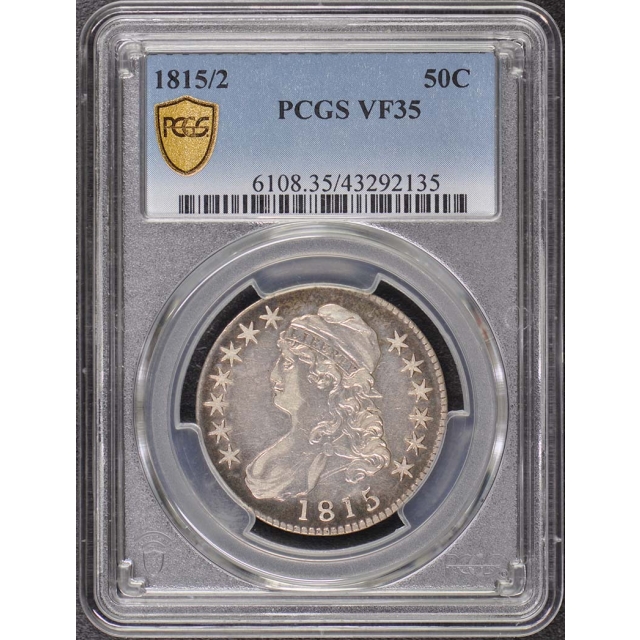 1815/2 50C Capped Bust Half Dollar PCGS VF35