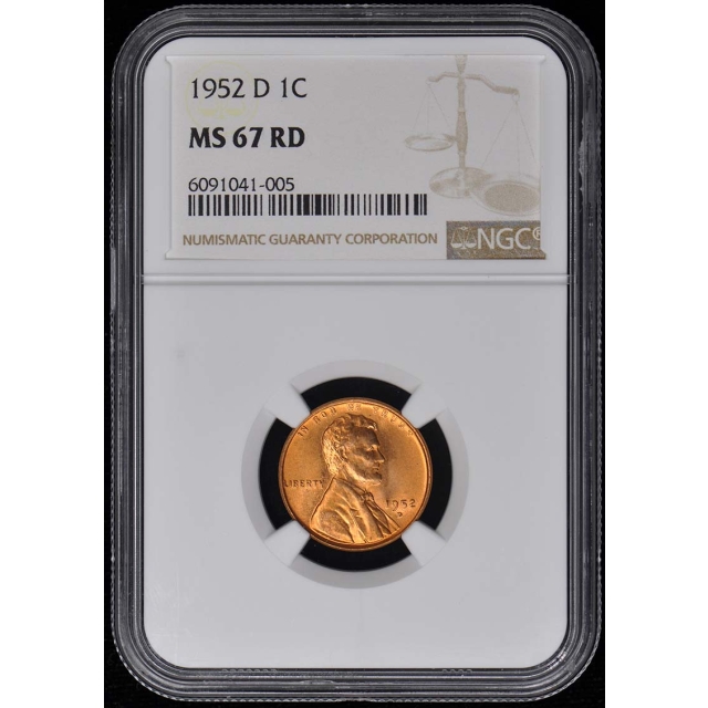 1952-D Wheat Reverse Lincoln Cent 1C NGC MS67RD