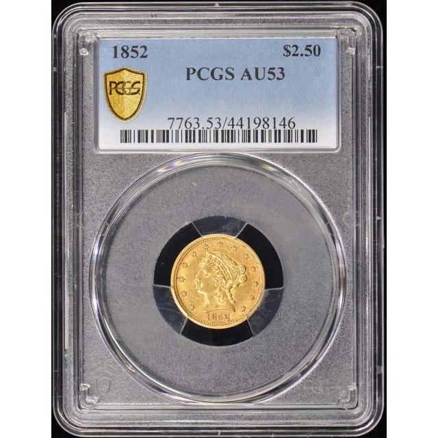 1852 $2.50 Liberty Head Quarter Eagle PCGS AU53
