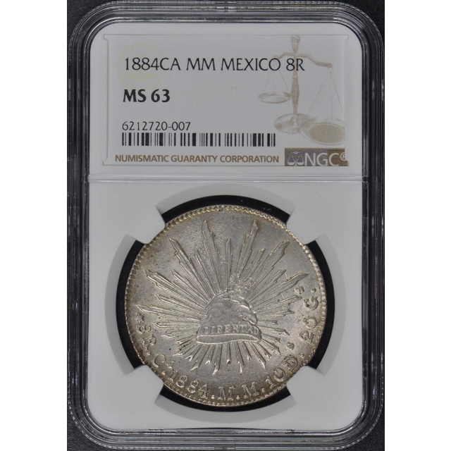1884CA MM MEXICO 8R NGC MS63