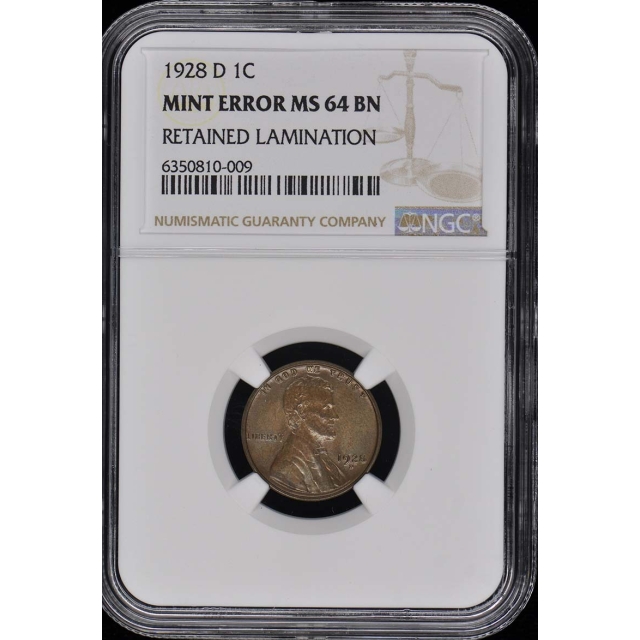 1928-D Wheat Reverse Lincoln Cent 1C NGC MS64BN